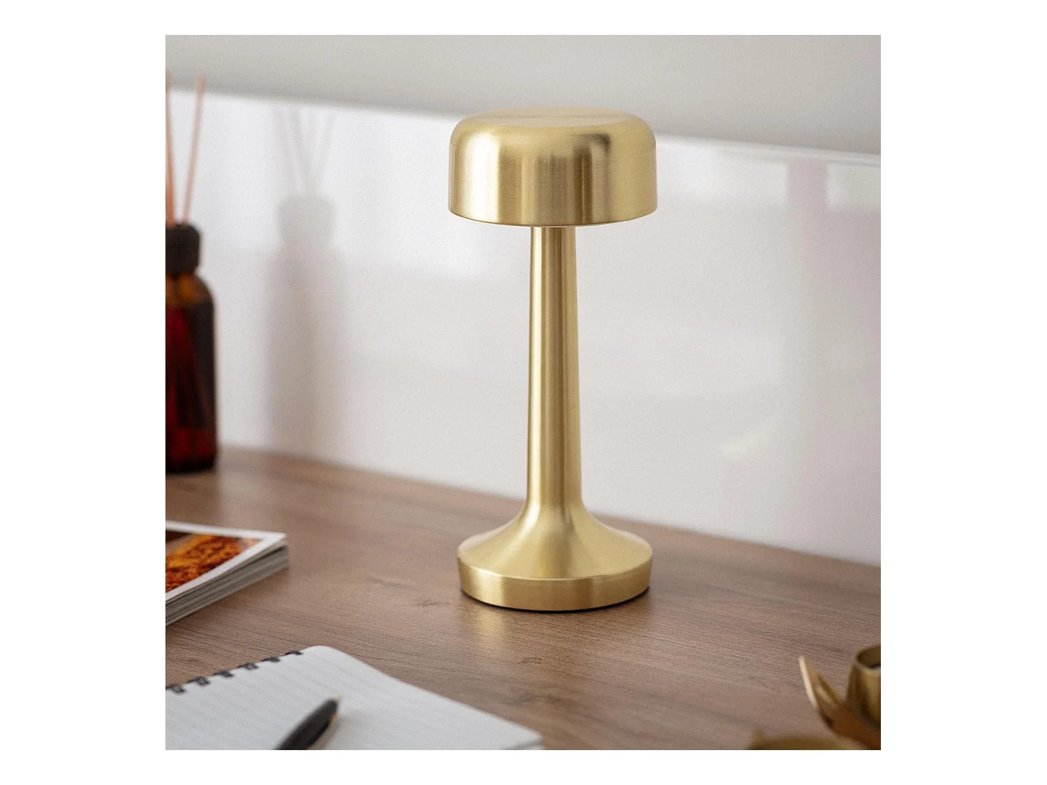 Lámpara de Mesa LED Portátil con Batería USB Recargable Ciara Dorado