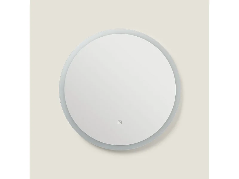 Espejo Baño con Luz LED y Antivaho Ø60 cm Minna 4000K Blanco Neutro