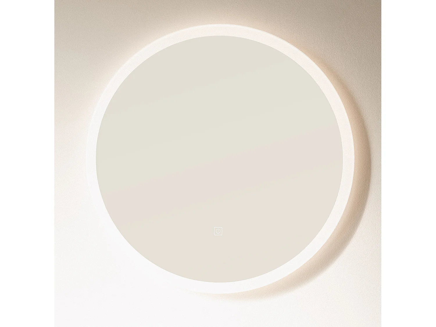 Espejo Baño con Luz LED y Antivaho Ø60 cm Minna 4000K Blanco Neutro