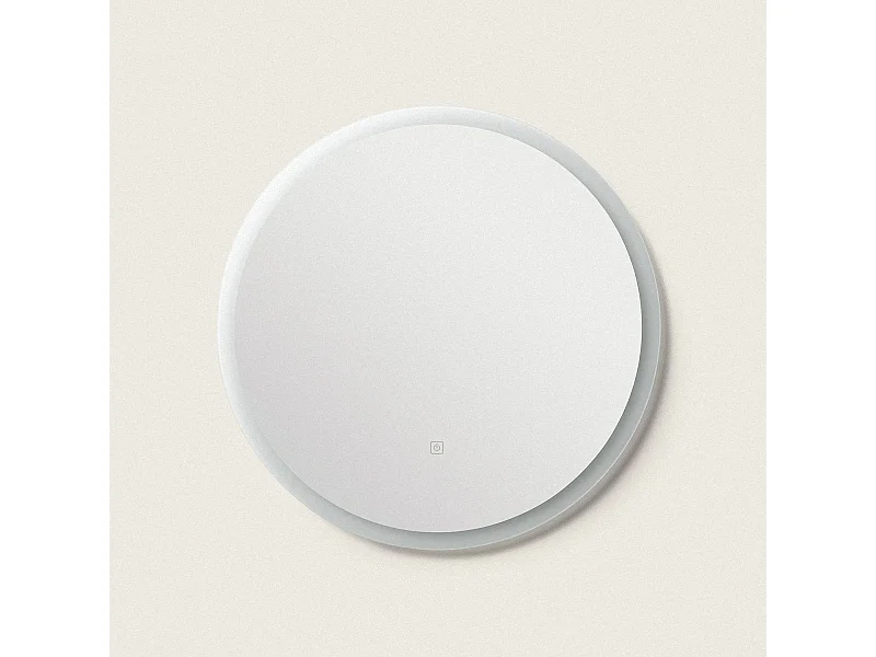 Espejo Baño con Luz LED y Antivaho Ø60 cm Shala 2700K Blanco Cálido