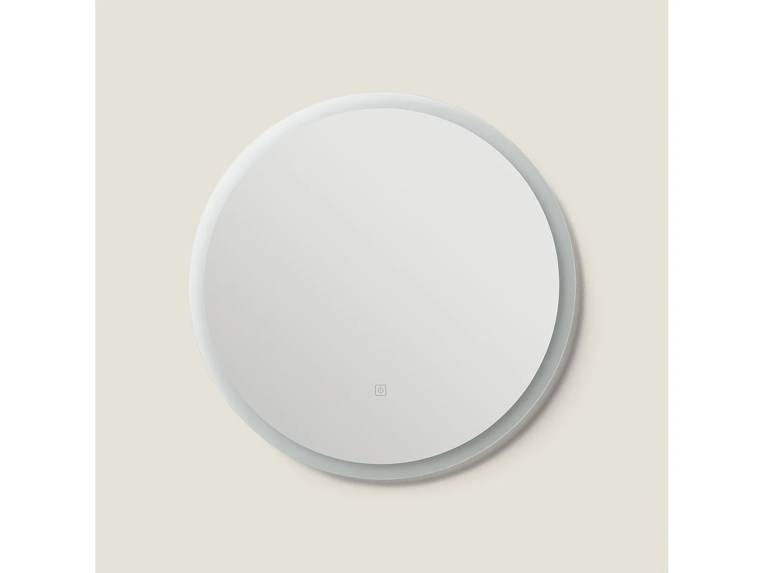 Miroir Salle de Bain avec Éclairage LED Anti-buée Shala Ø60 cm  2700K Blanc chaud