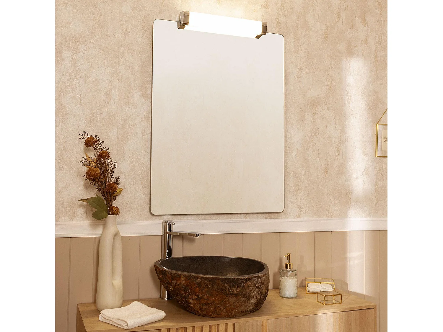 Applique Specchio Bagno Vault 9W Argento