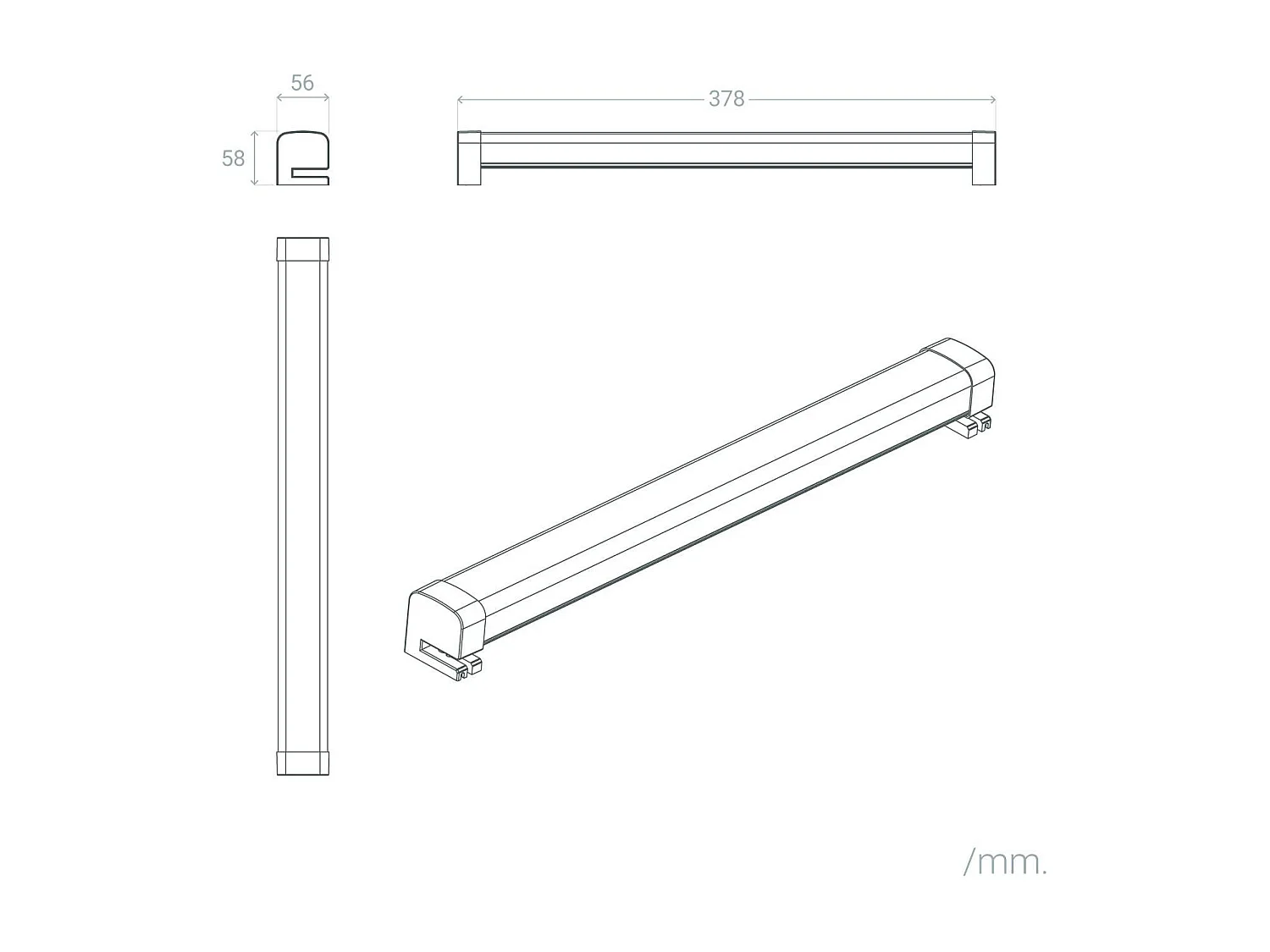 Applique Specchio Bagno Vault 9W Argento