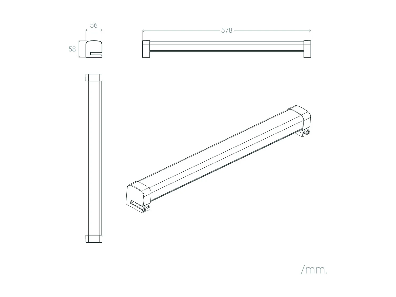 Applique LED Salle de Bain 15W Big Vault pour Miroir  Argent