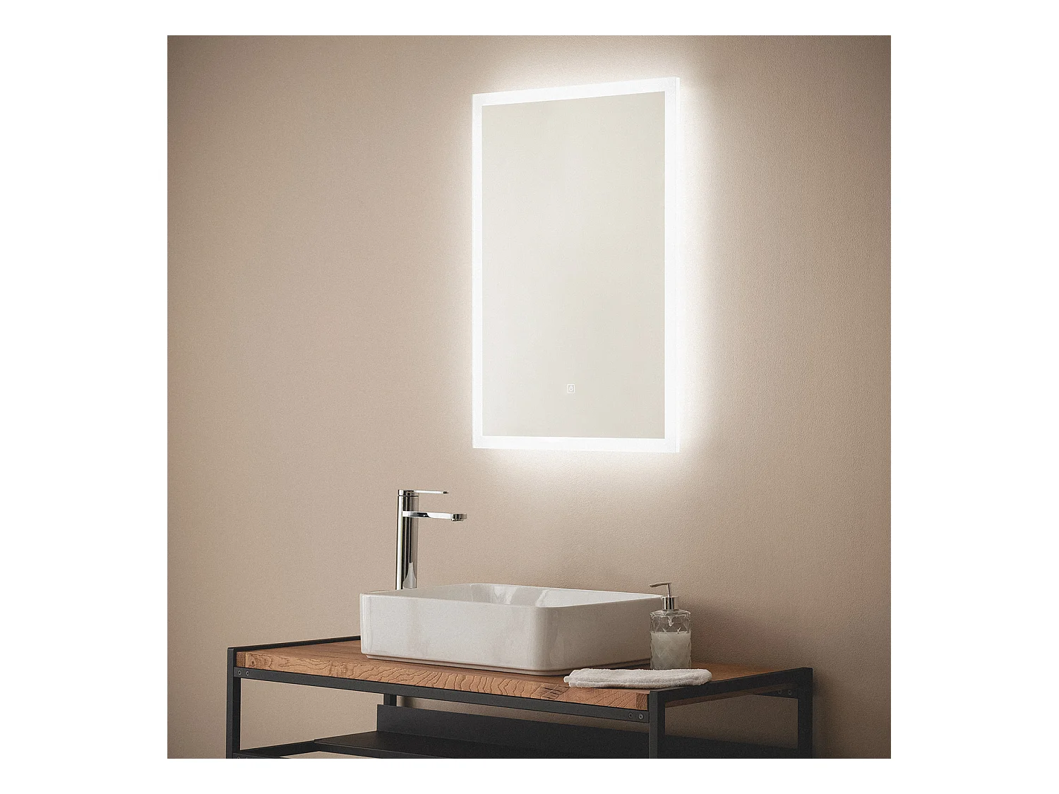Miroir Salle de bain avec Éclairage LED Anti-buée Nerja 70x50 cm Sélectionnable (chaud-neutre-froid)