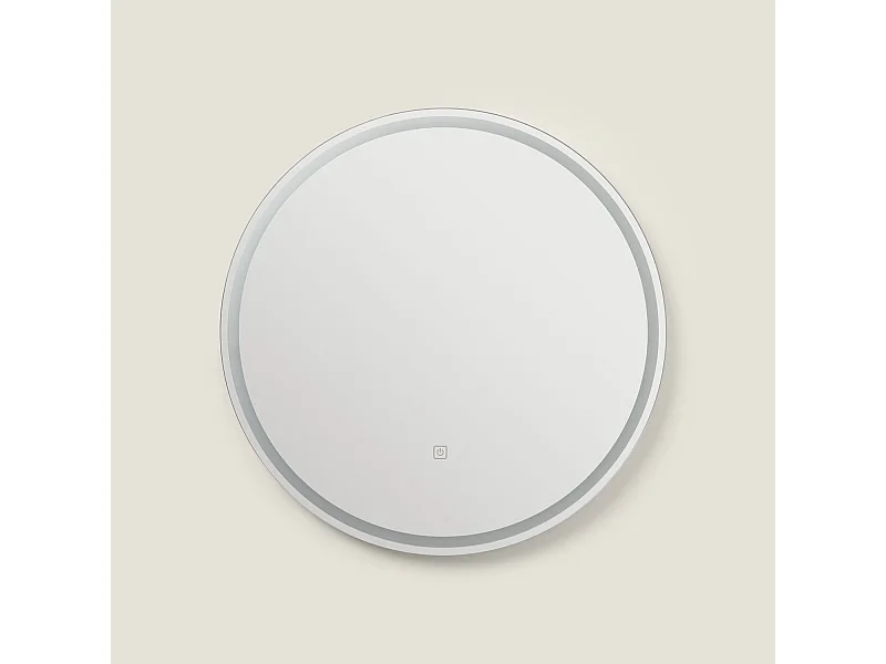 Espejo Baño con Luz LED y Antivaho Ø60 cm Jizan 4000K Blanco Neutro