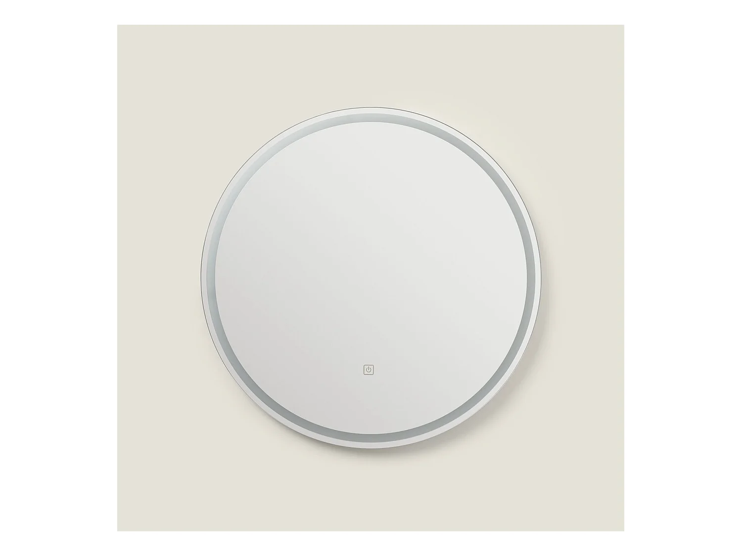 Miroir de Salle de Bain avec éclairage LED et Anti-buée Jizan Ø60 cm  4000K Blanc neutre