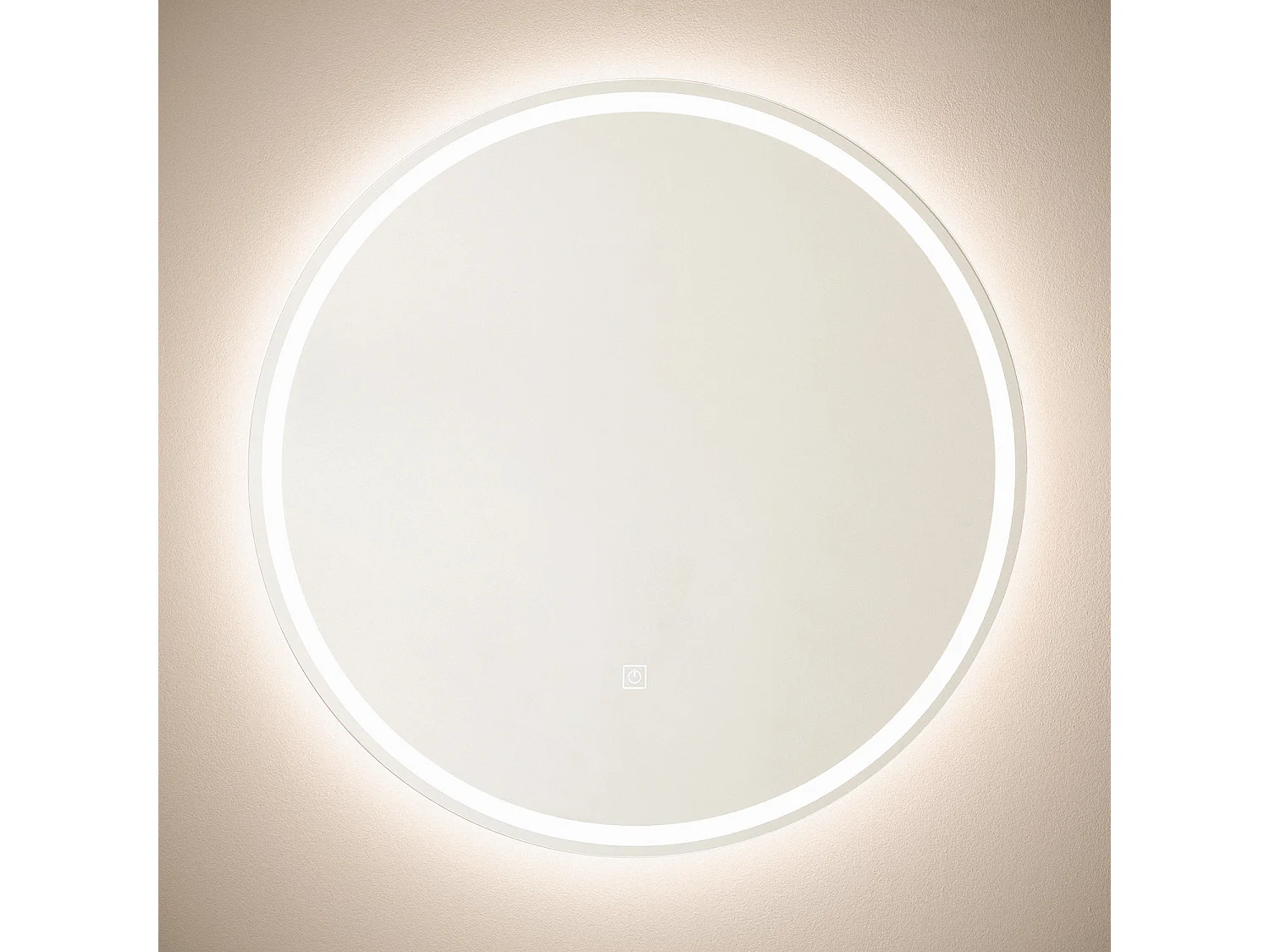 Espejo Baño con Luz LED y Antivaho Ø60 cm Jizan 4000K Blanco Neutro