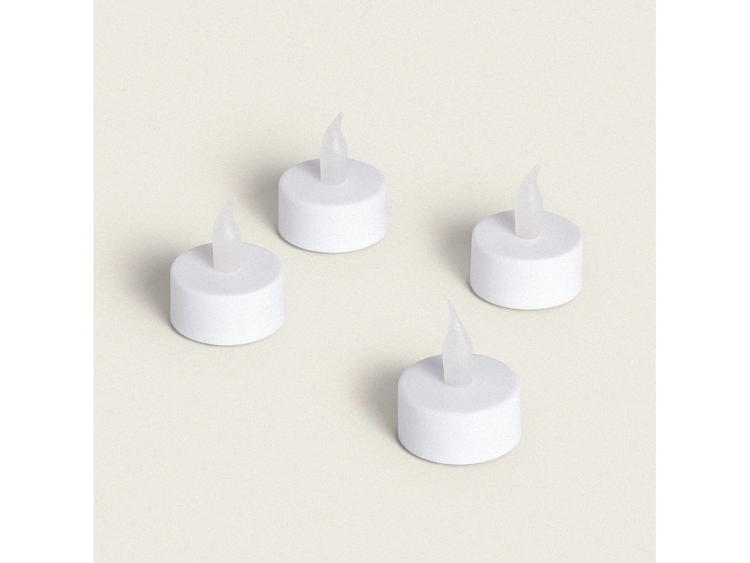 Pack 4 Candele Mini LED con Batteria Hobley Bianco