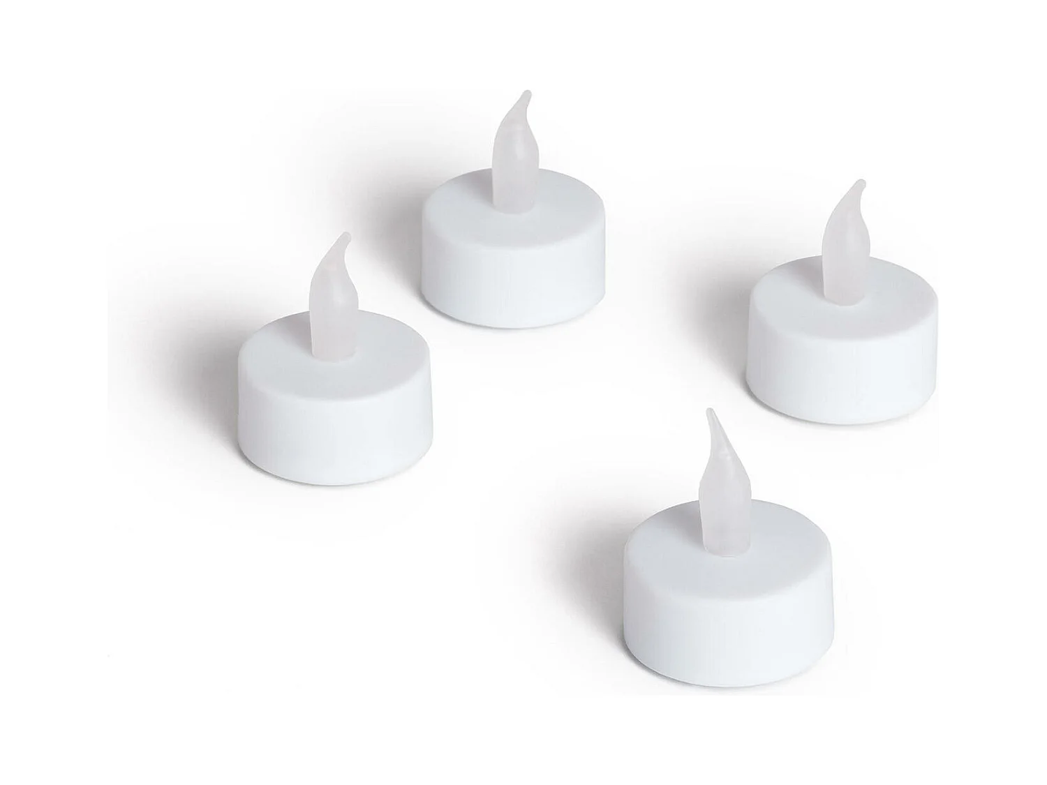 Pack 4 Velas LED Mini con Batería Hobley Blanco