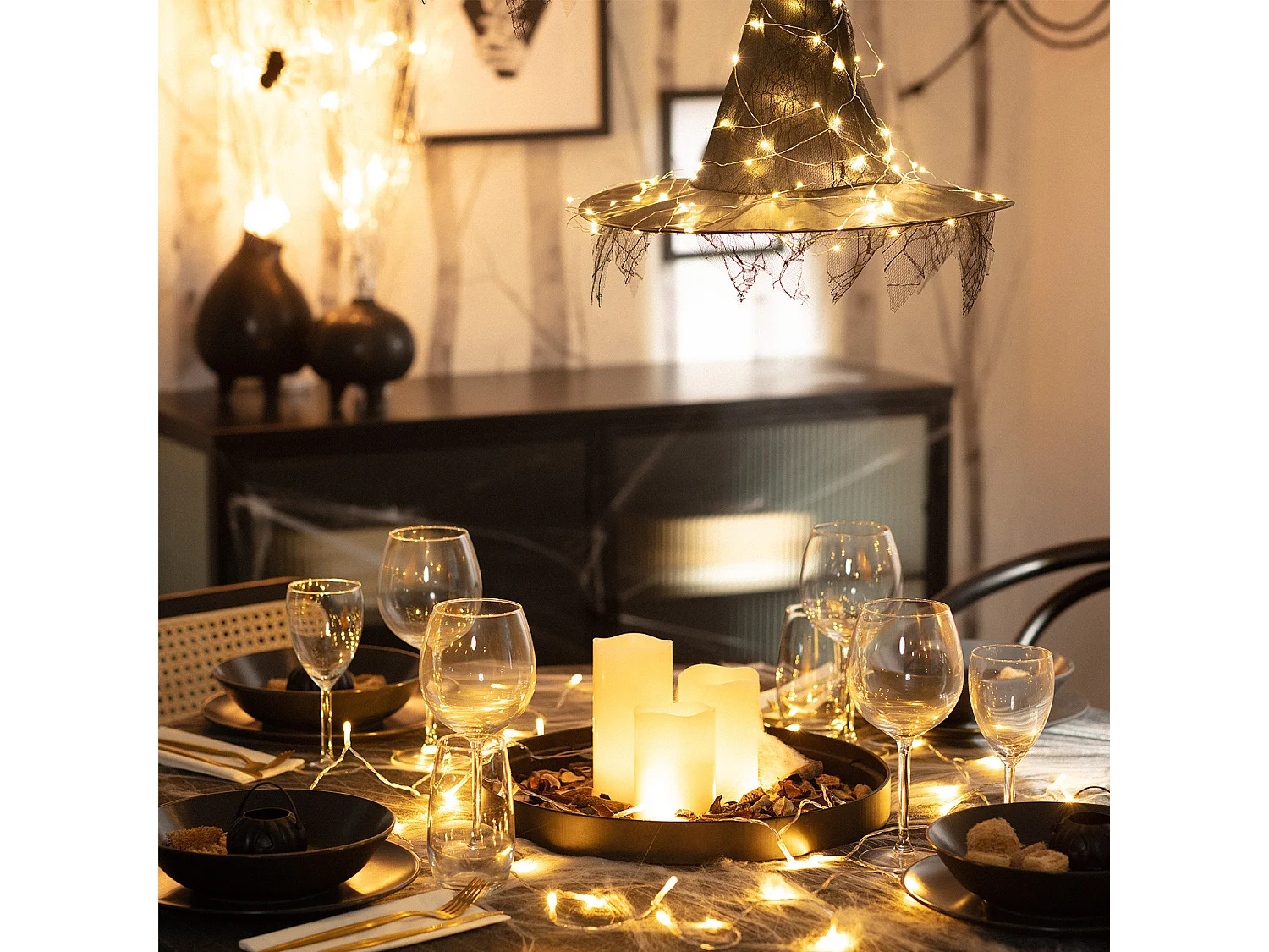 Pack 3 Candele LED Cera Naturale con Telecomando