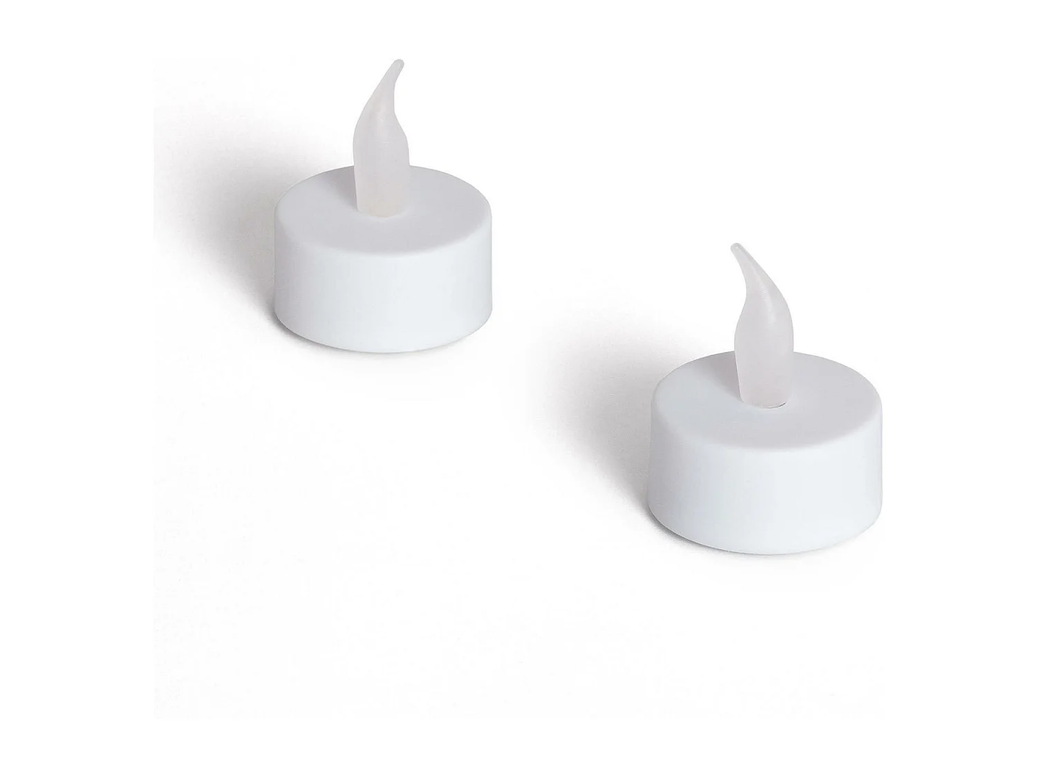 Pack 2 Velas LED Mini con Batería Hobley Blanco