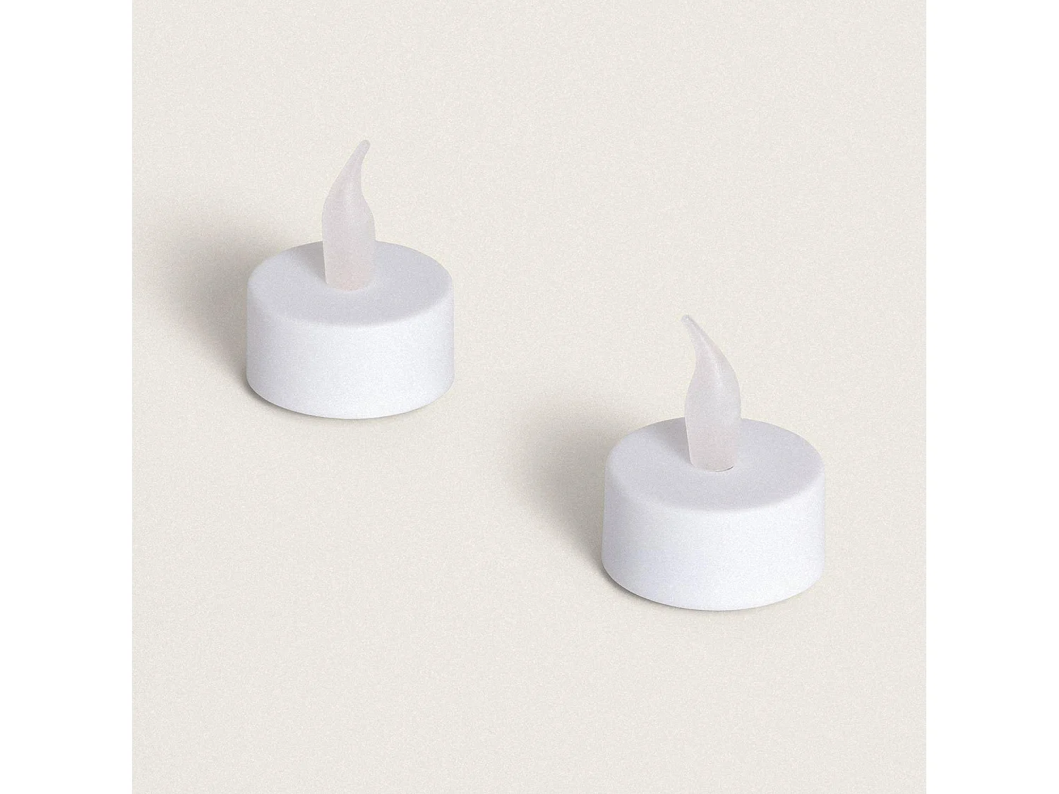 Pack 2 Velas LED Mini con Batería Hobley Blanco