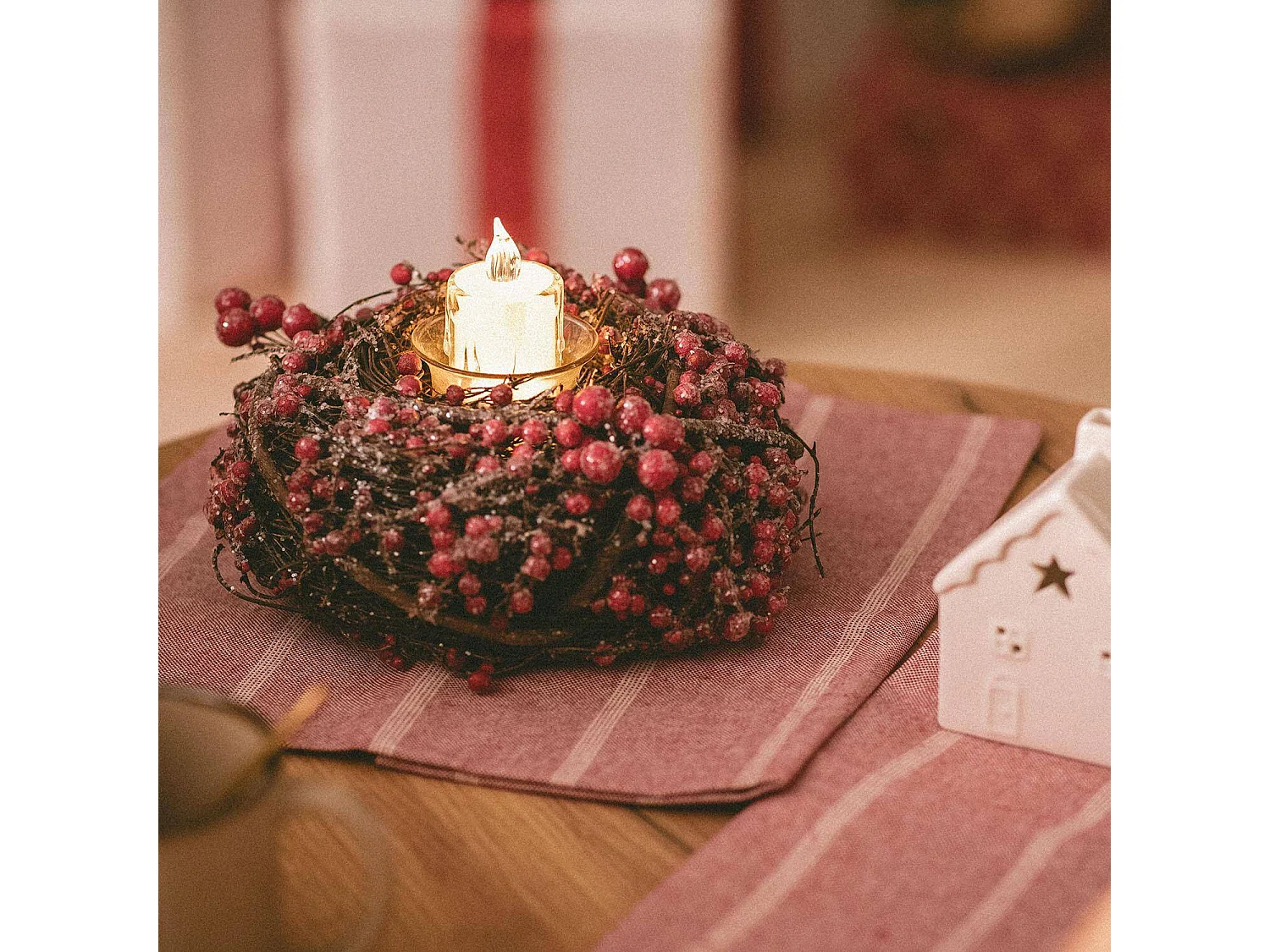 Candela LED a Pile 8 cm Bianco Caldo 2700K