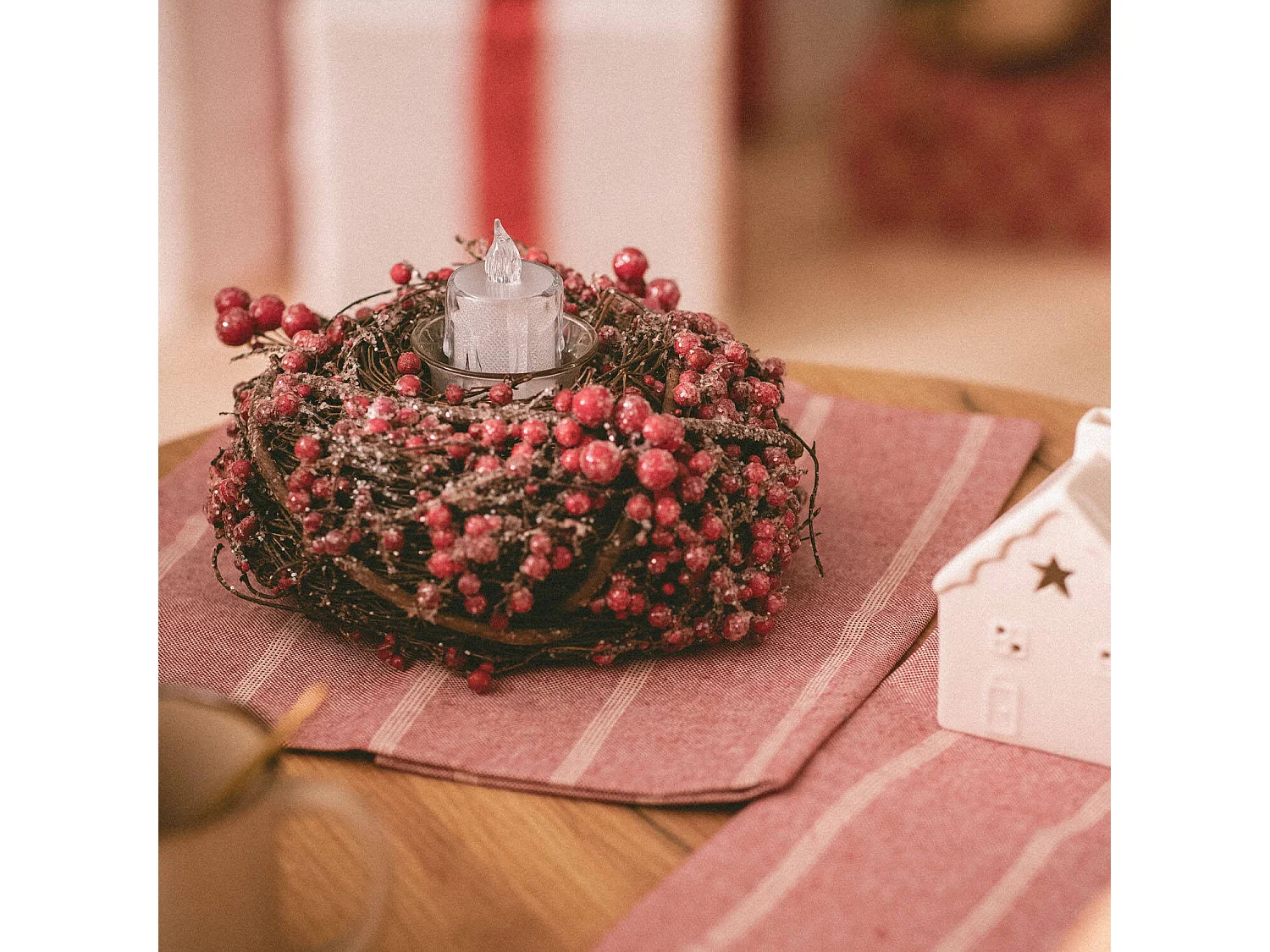 Candela LED a Pile 8 cm Bianco Caldo 2700K