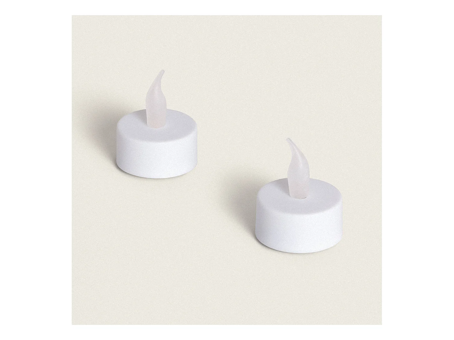 Pack 2 Velas LED Mini con Batería Viseg Blanco