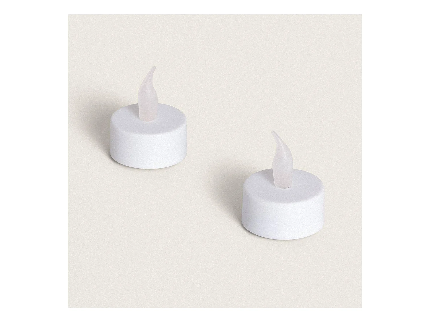 Pack 2 Velas LED Mini con Batería Viseg Blanco