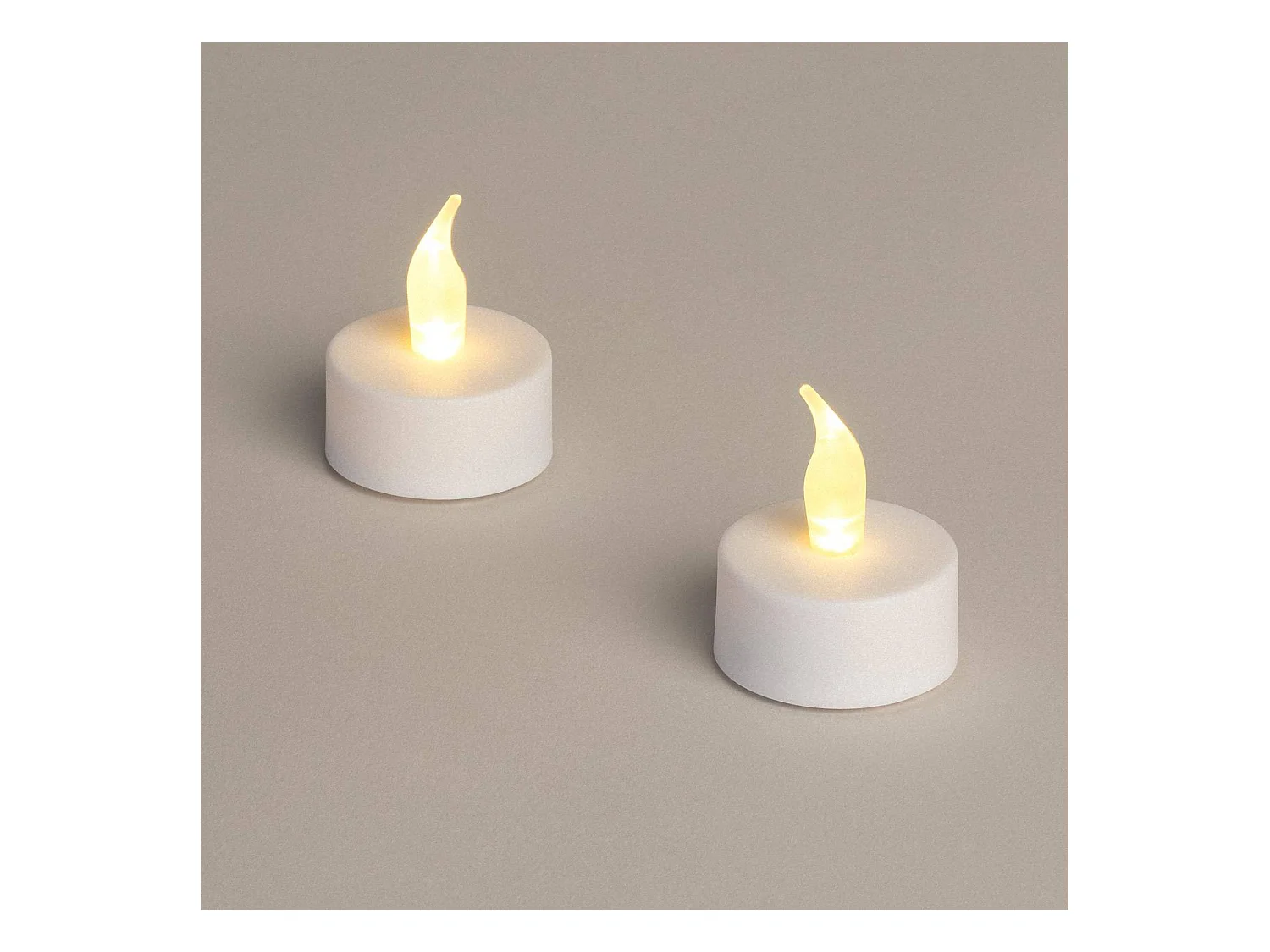 Pack 2 Velas LED Mini con Batería Viseg Blanco