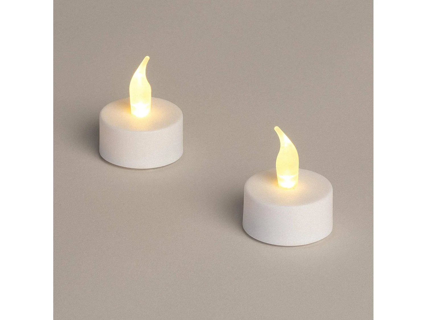 Pack 2 Bougies LED Mini à Piles Viseg Blanc