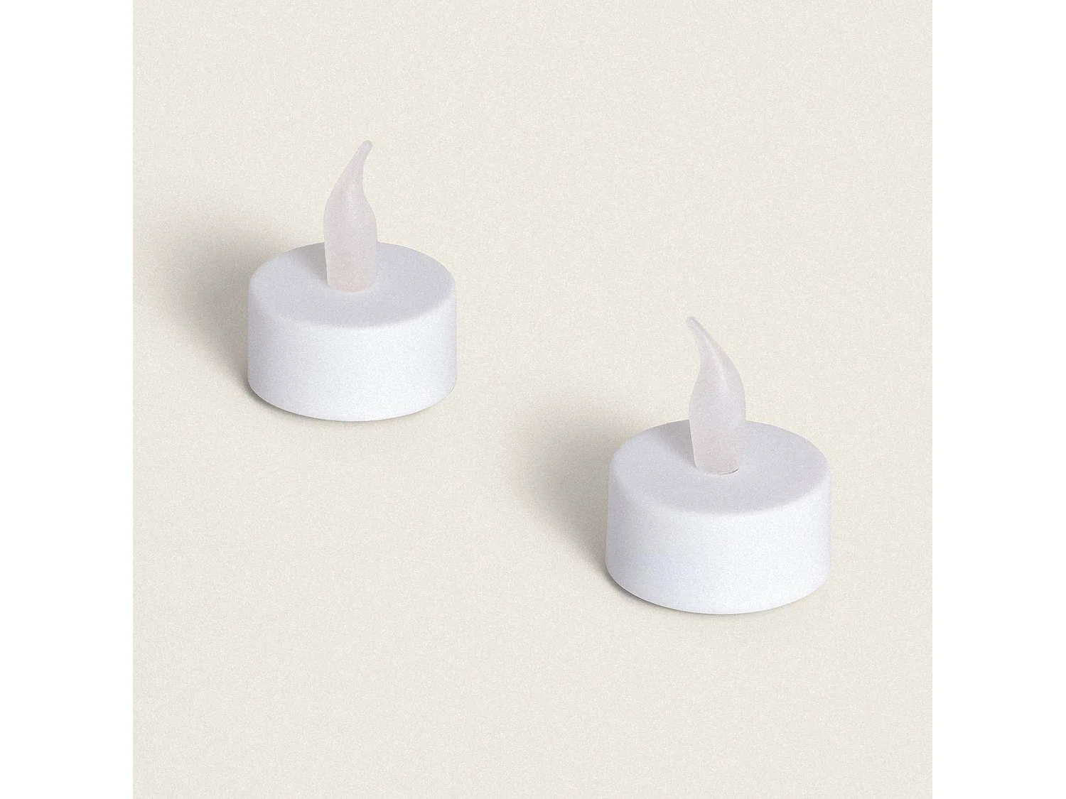 Pack 2 Bougies LED Mini à Piles Viseg Blanc