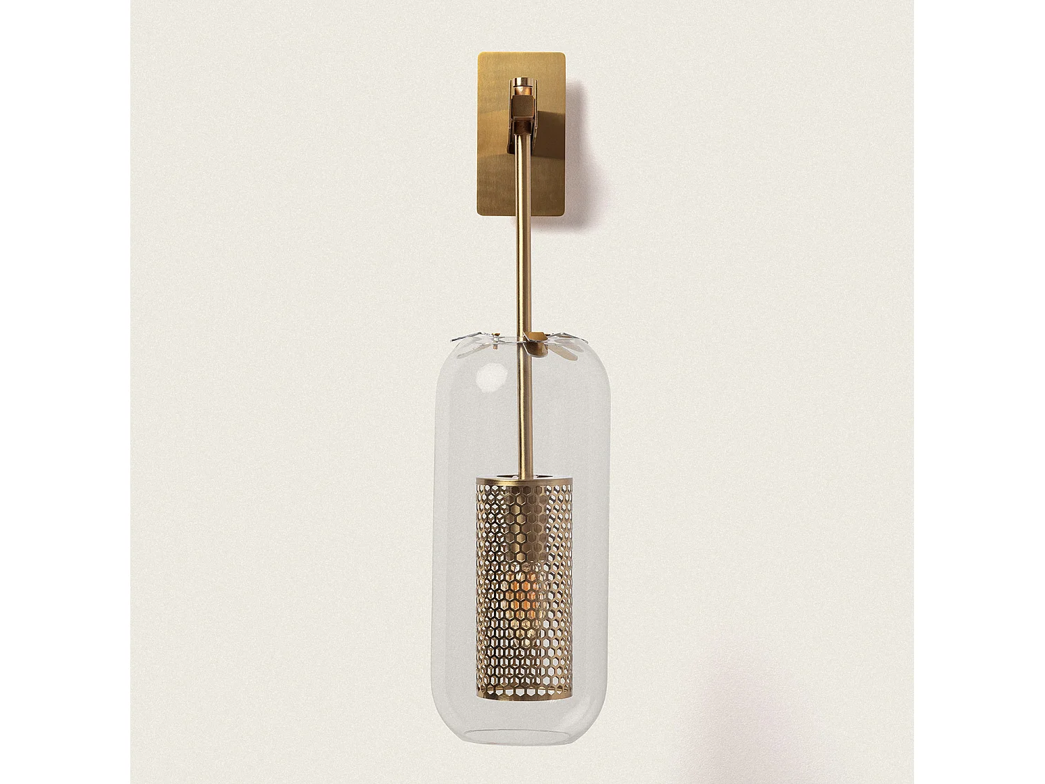 Lampada da Parete Metallo e Vetro Julieta Oro