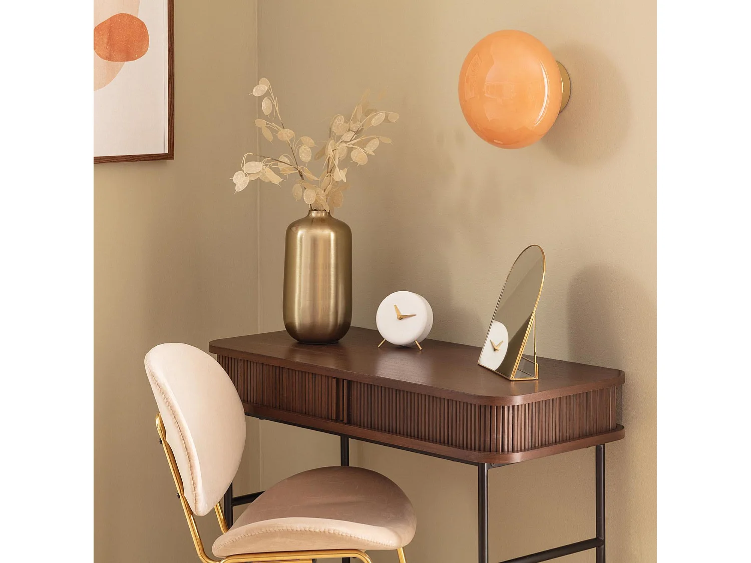 Applique da Parete Vetro Kurta Arancione