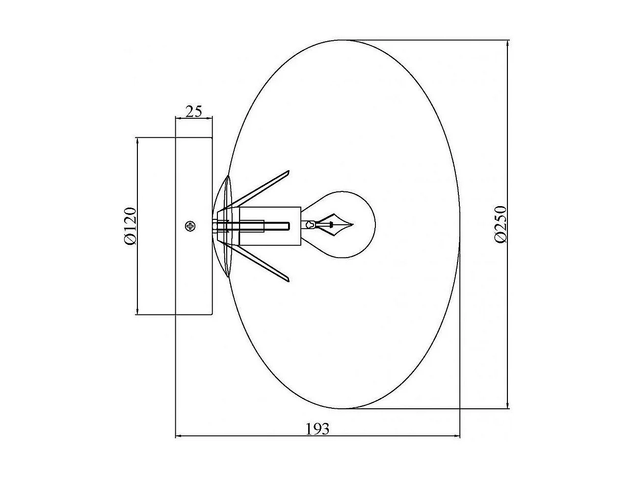 Applique da Parete Vetro Kurta Arancione