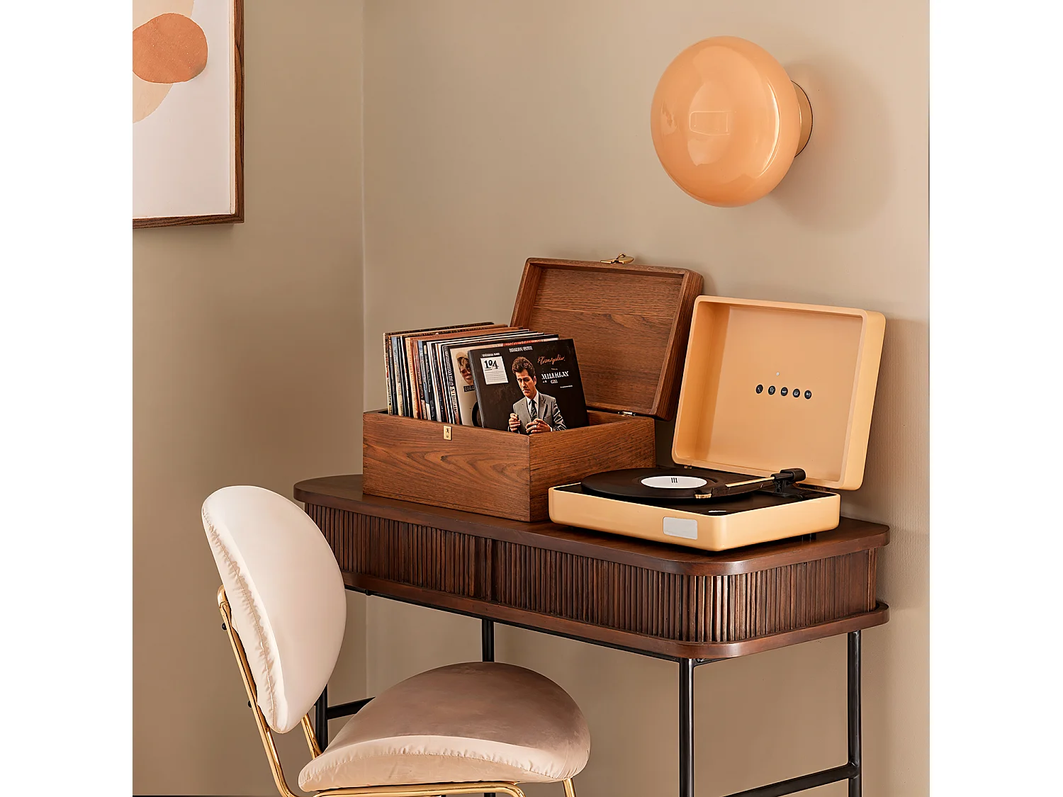 Applique da Parete Vetro Kurta Arancione