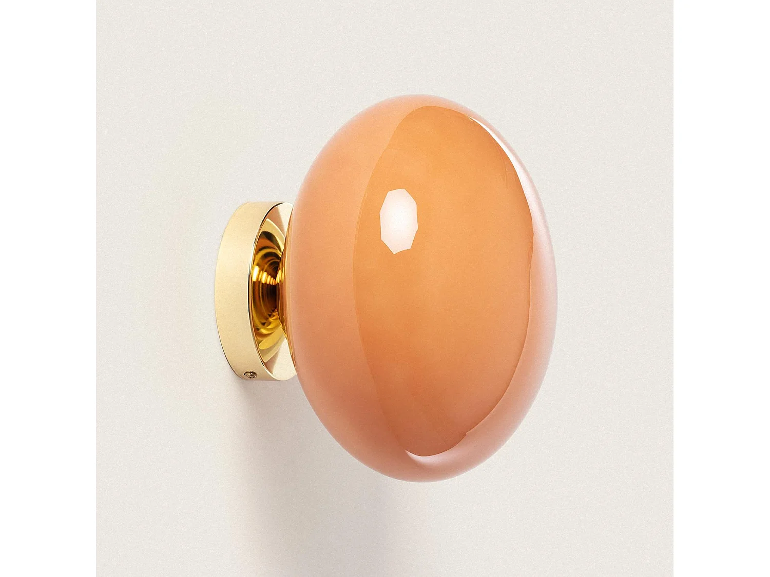 Aplique de Pared Cristal Kurta Naranja