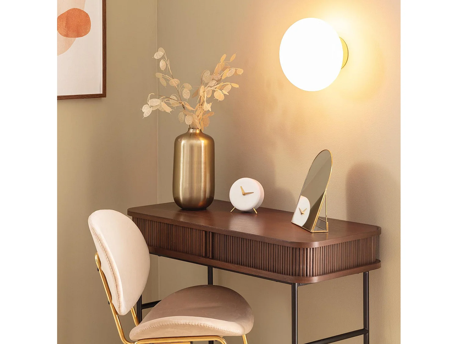 Aplique de Pared Cristal Kurta Naranja