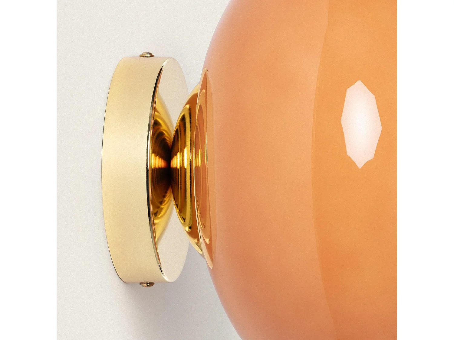 Aplique de Pared Cristal Kurta Naranja