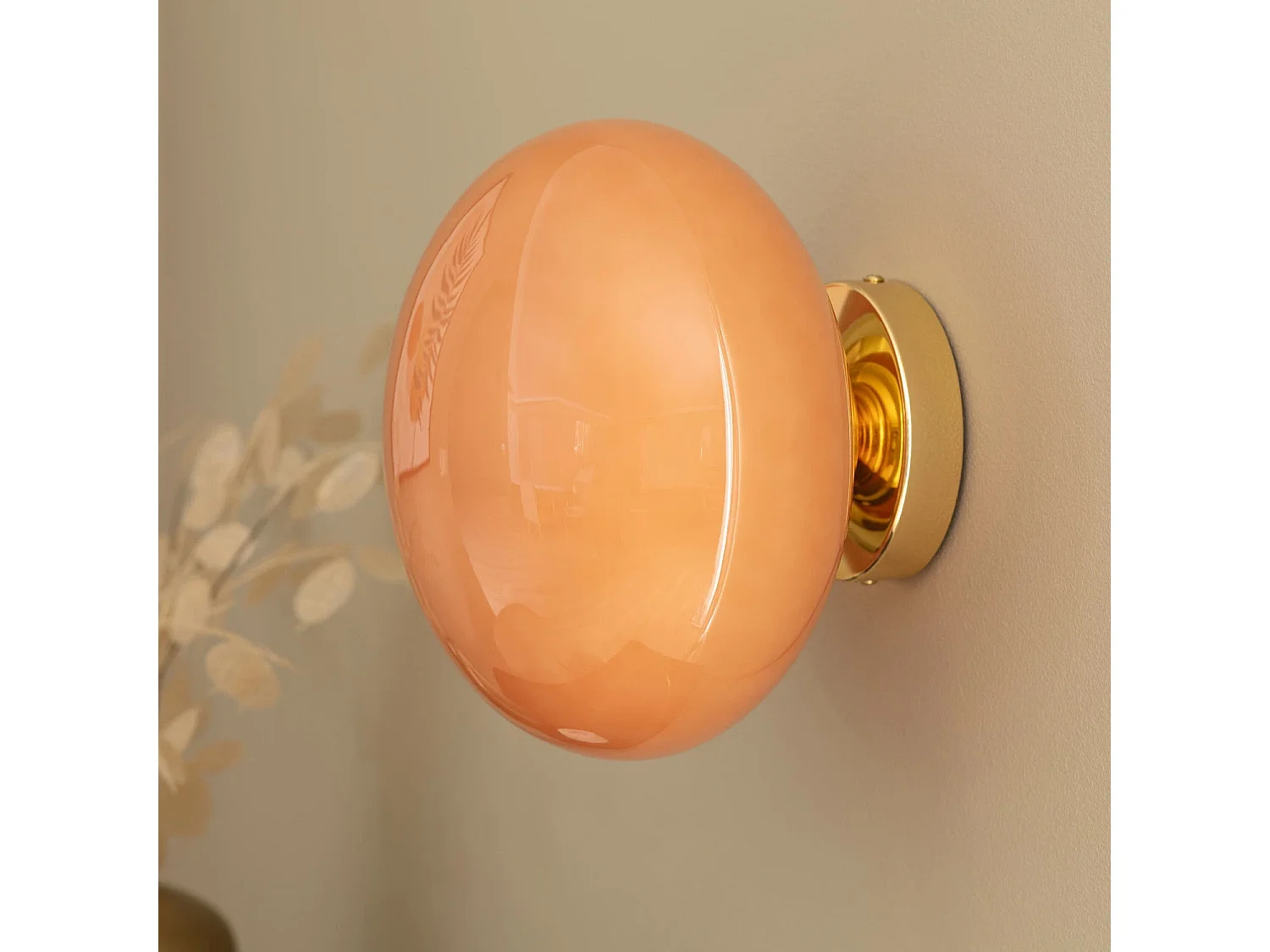 Aplique de Pared Cristal Kurta Naranja