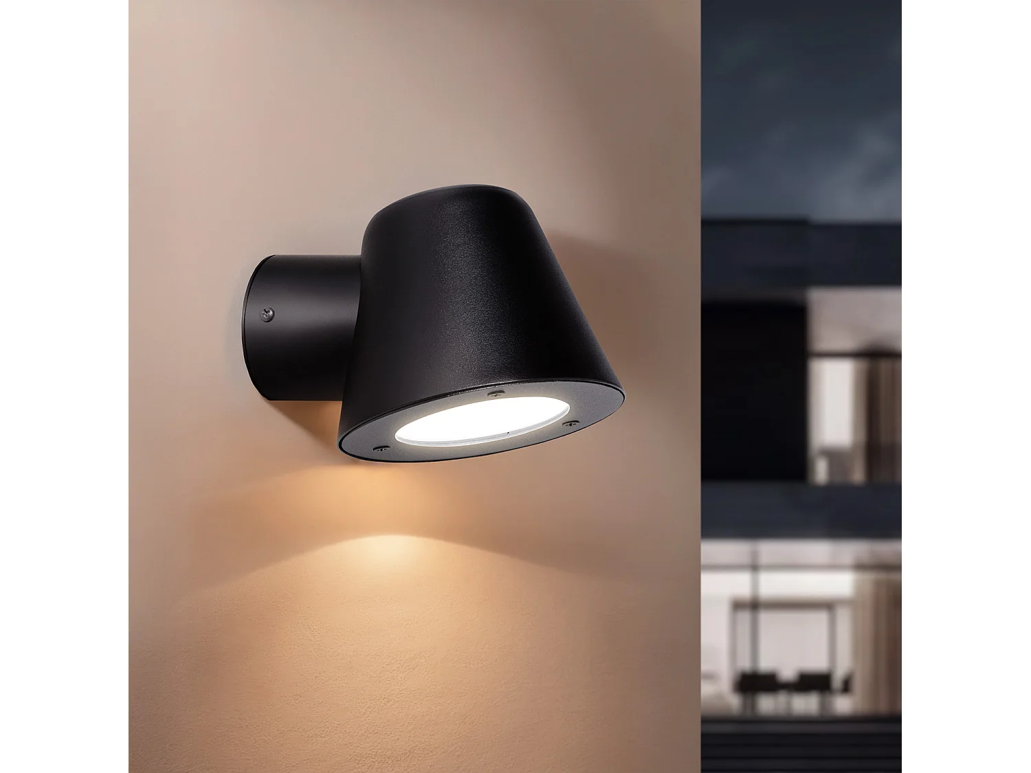 Applique da Parete per Esterni Acciaio Inox Oroco Nero Opaco