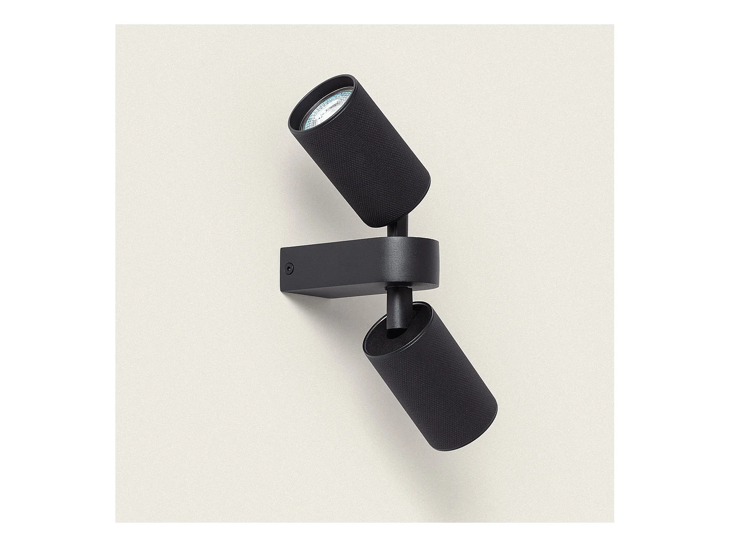 Applique Murale Orientable Aluminium Breixo 2 Spots Noir