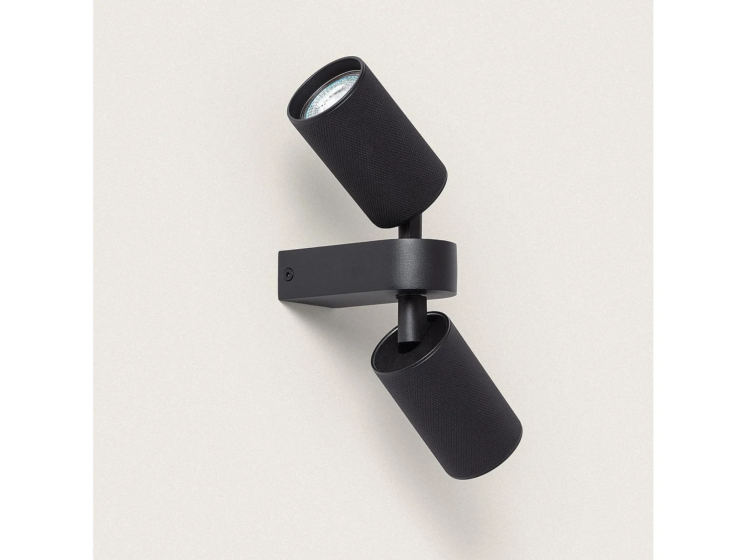 Applique Murale Orientable Aluminium Breixo 2 Spots Noir