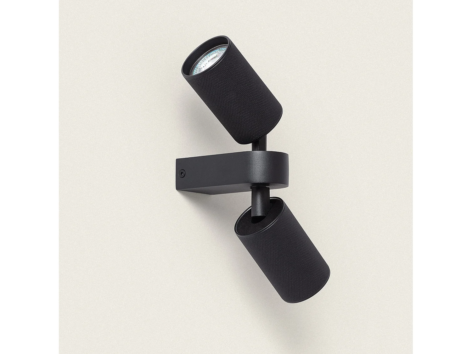 Applique Murale Orientable Aluminium Breixo 2 Spots Noir