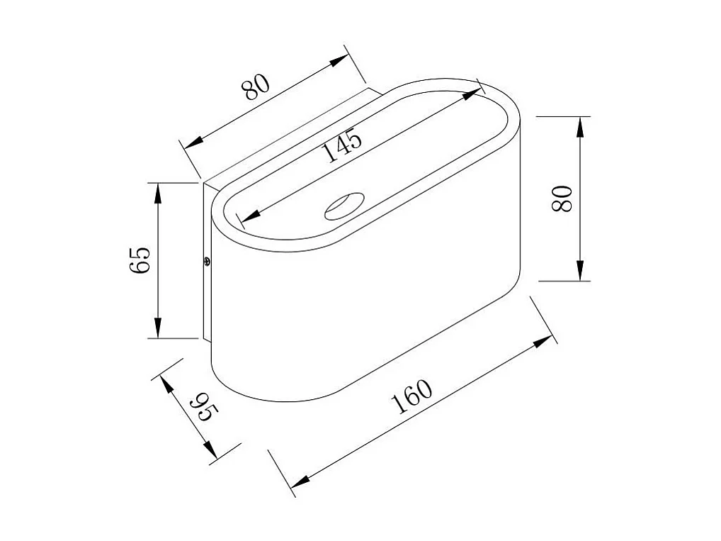 Applique Murale Plâtre Éclairage Double Face Merton Blanc