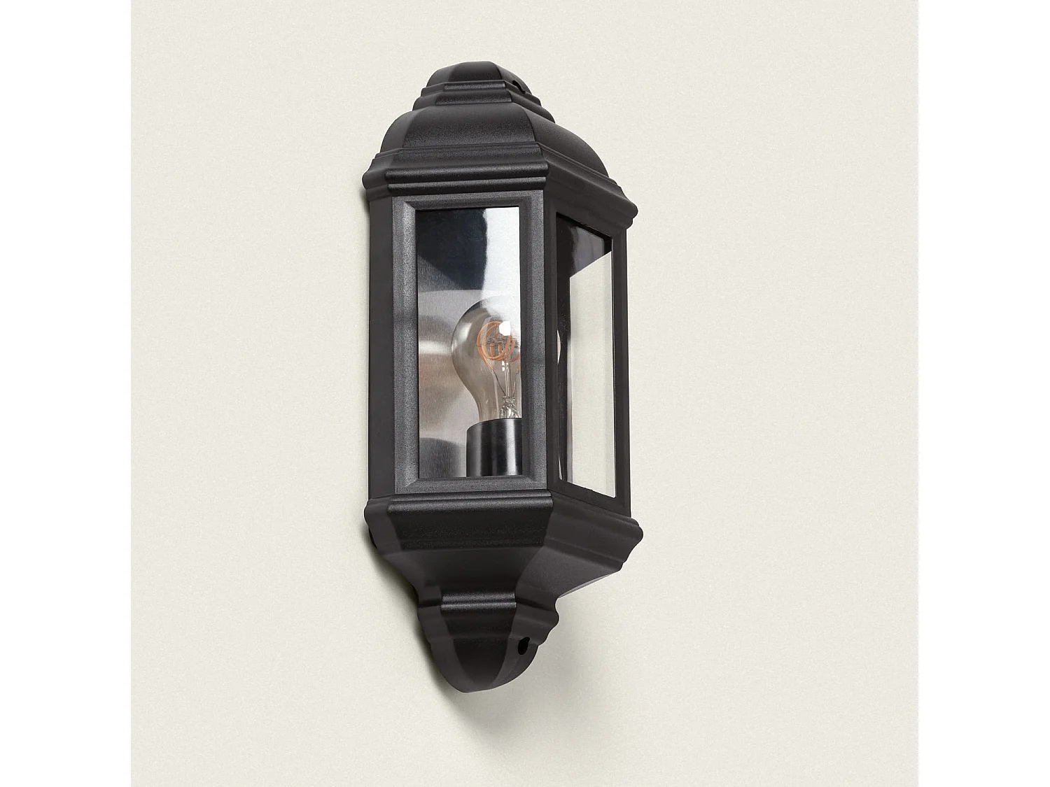 Aplique de Pared Exterior PC Newquay Negro