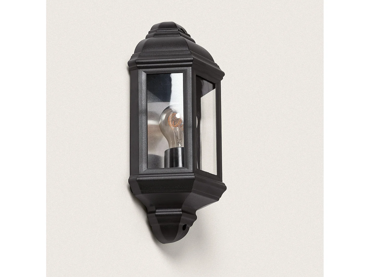 Aplique de Pared Exterior PC Newquay Negro