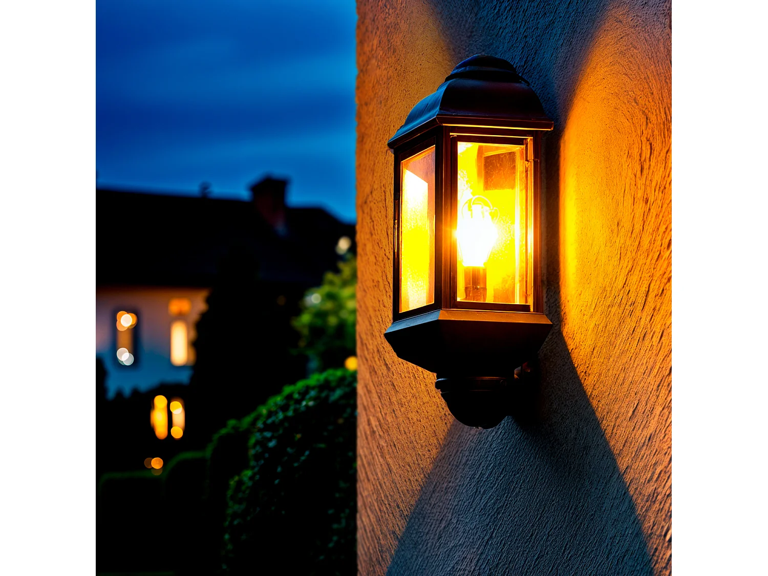 Aplique de Pared Exterior PC Newquay Negro