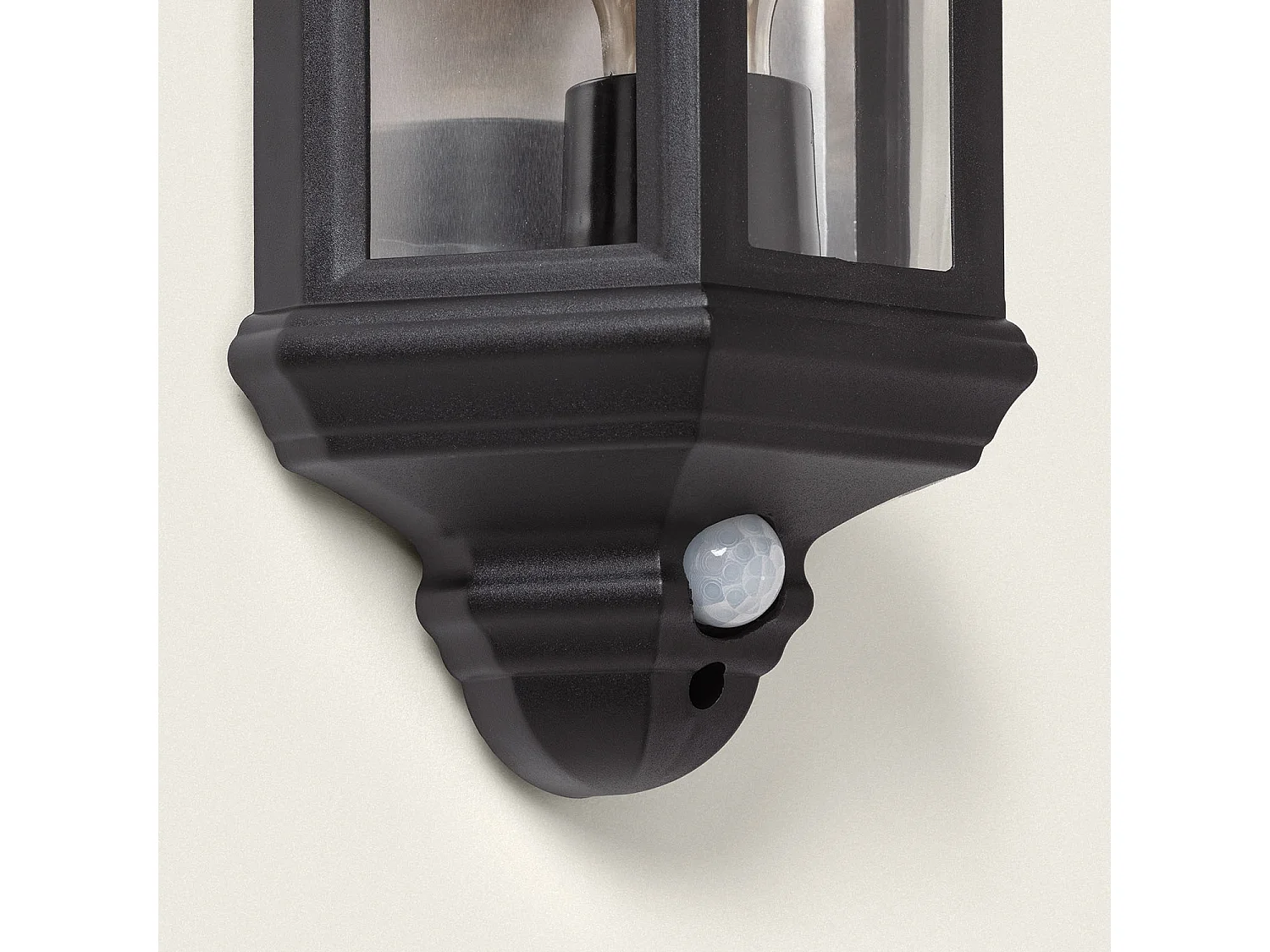 Applique Murale LED Extérieure PC avec Détecteur PIR Newquay Noir