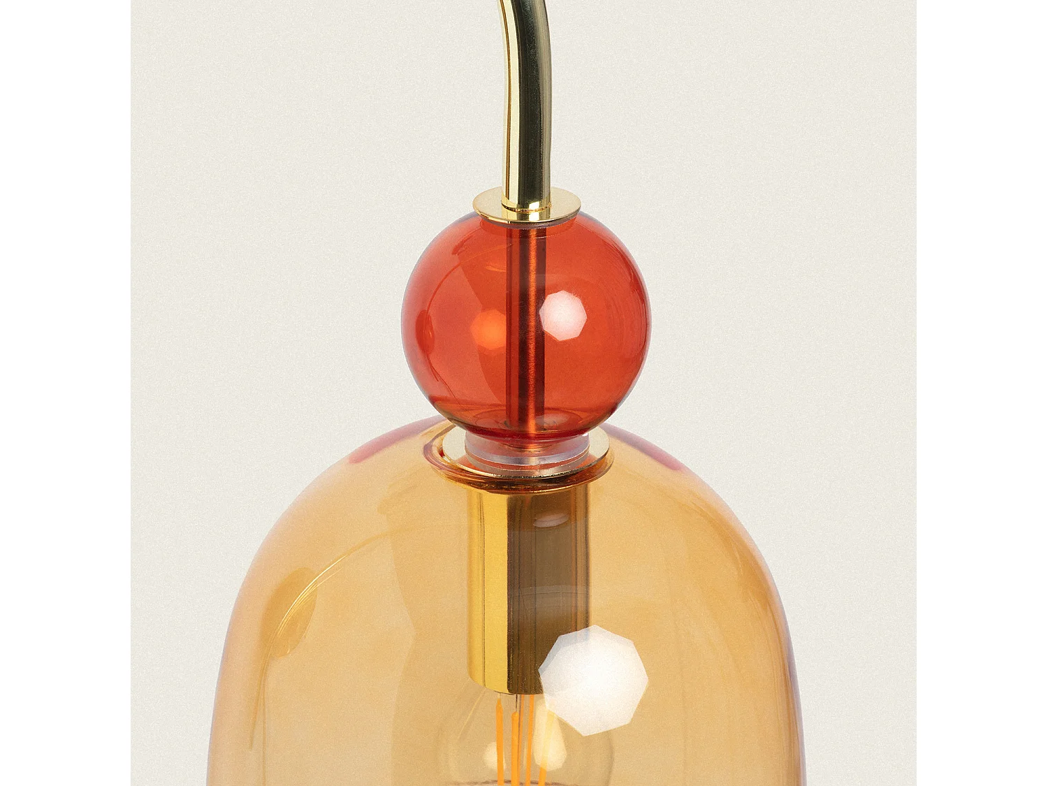 Lampe Murale Métal et Verre Baudelaire  Ambre