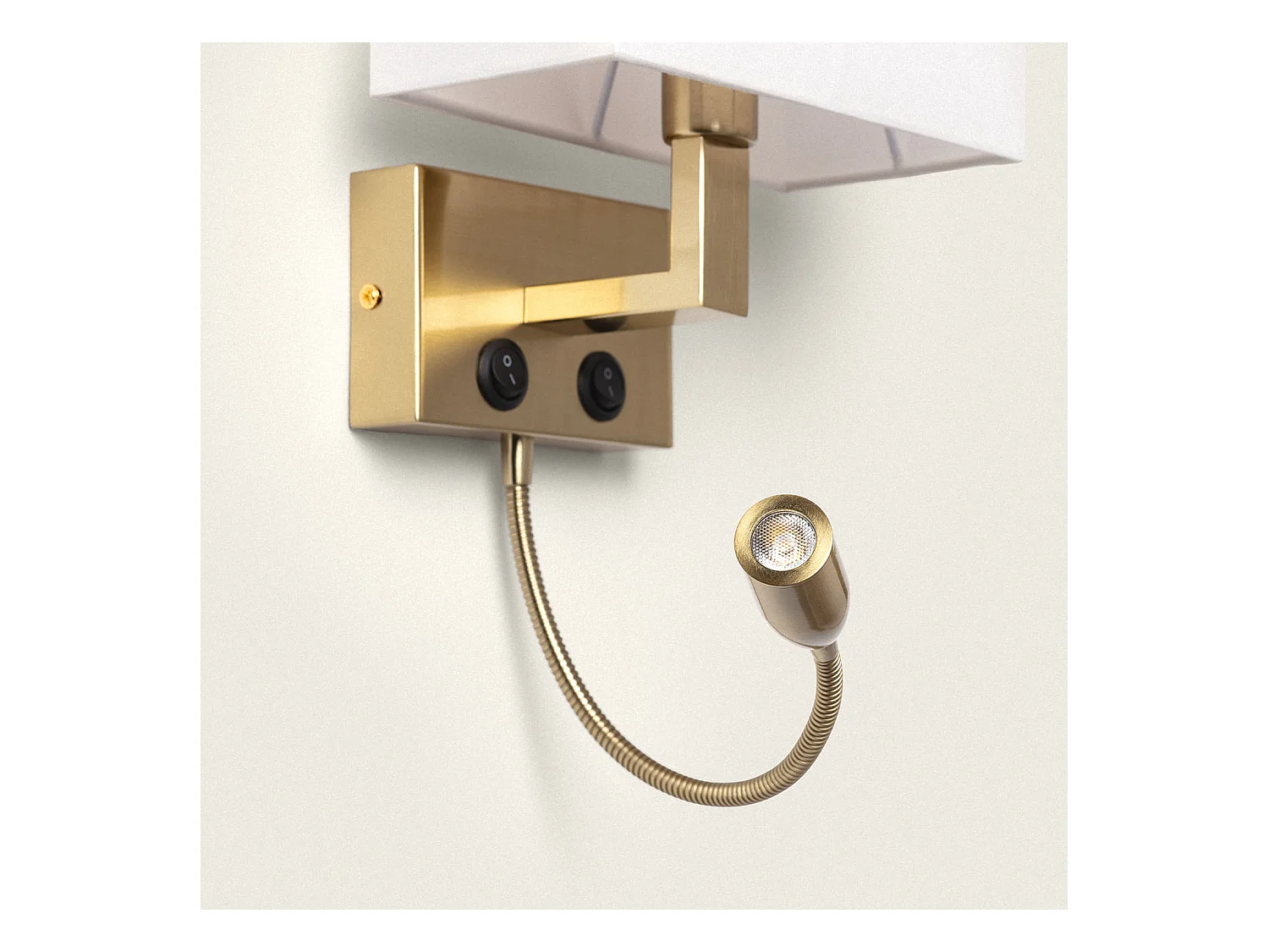 Applique Murale Métal  avec Flex LED de Lecture Waldorf  Laiton