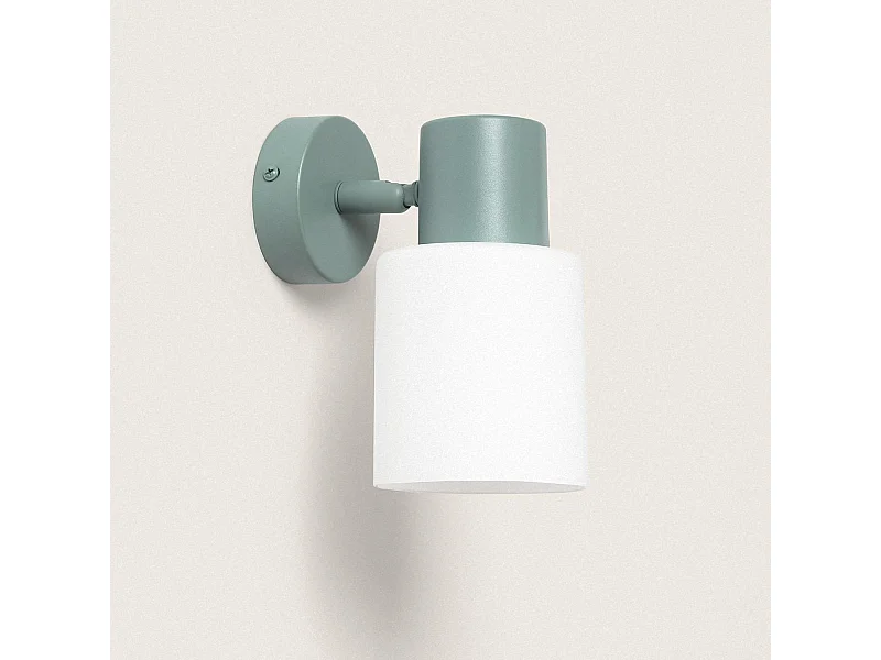 Aplique de Pared Orientable Metal y Cristal Zion Verde Celadón