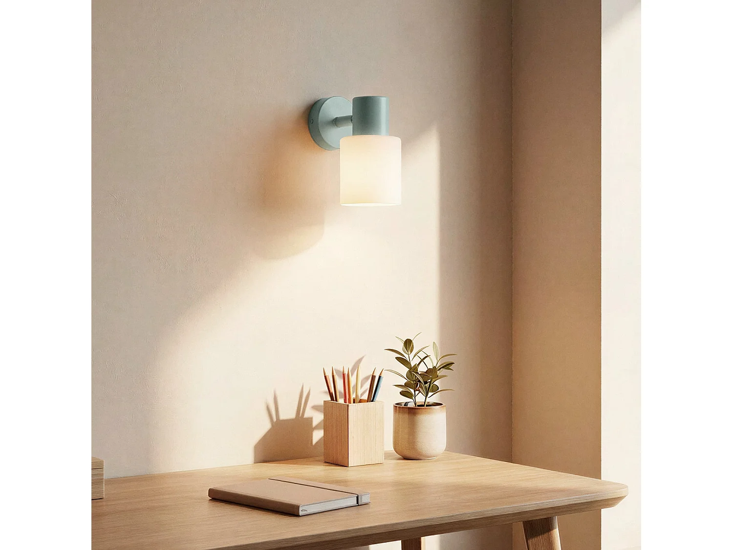 Applique Murale Orientable Métal et Verre Zion Vert Céladon