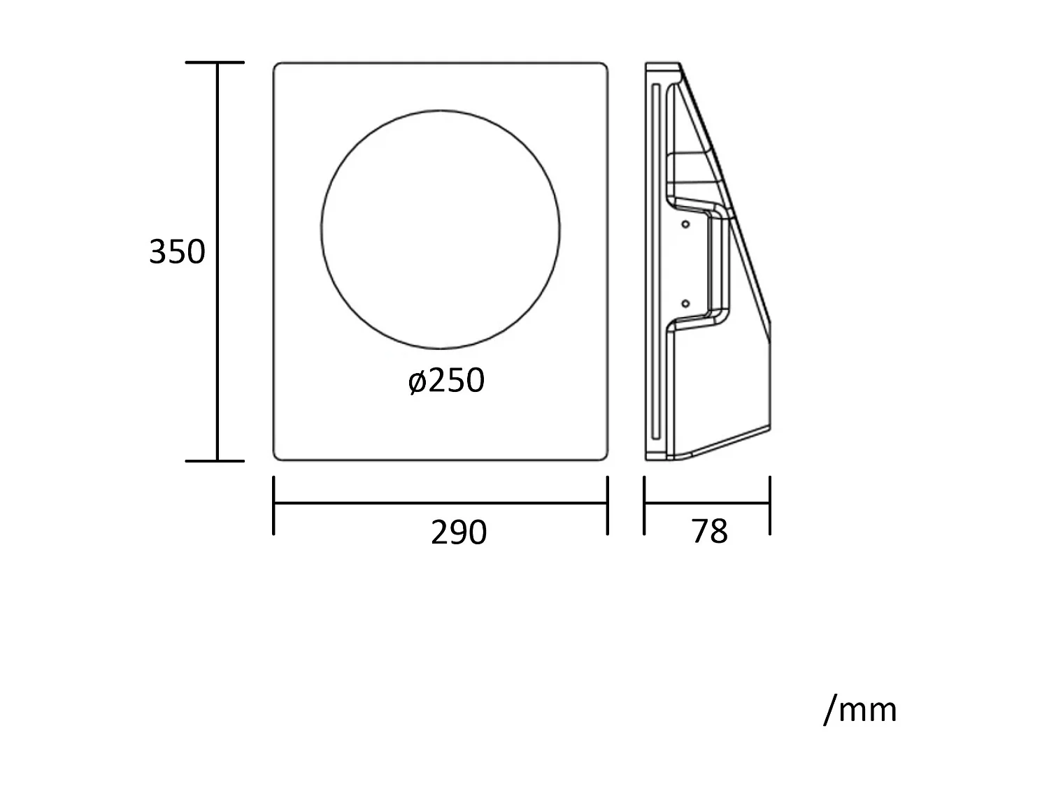 Aplique de Pared Integración Escayola/Pladur para Bombilla LED GU10 / GU5.3 Corte 353x293 mm Blanco