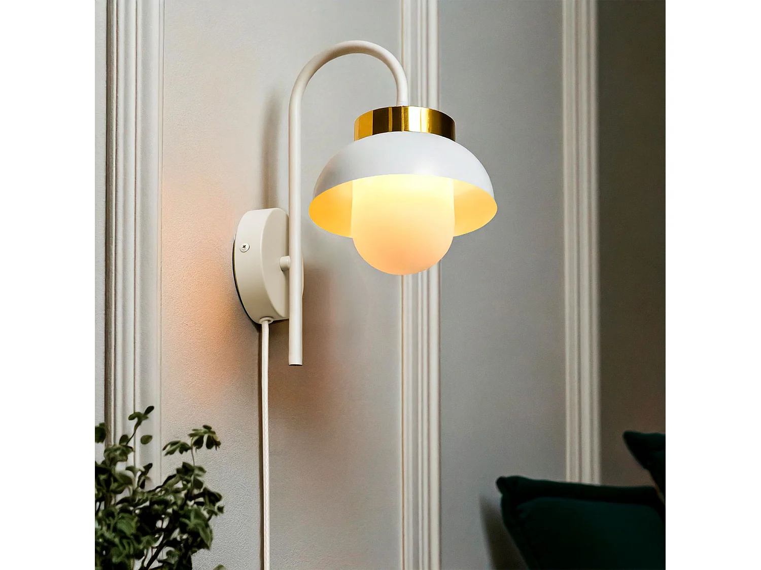 Lampe Murale Métal Geri Blanc