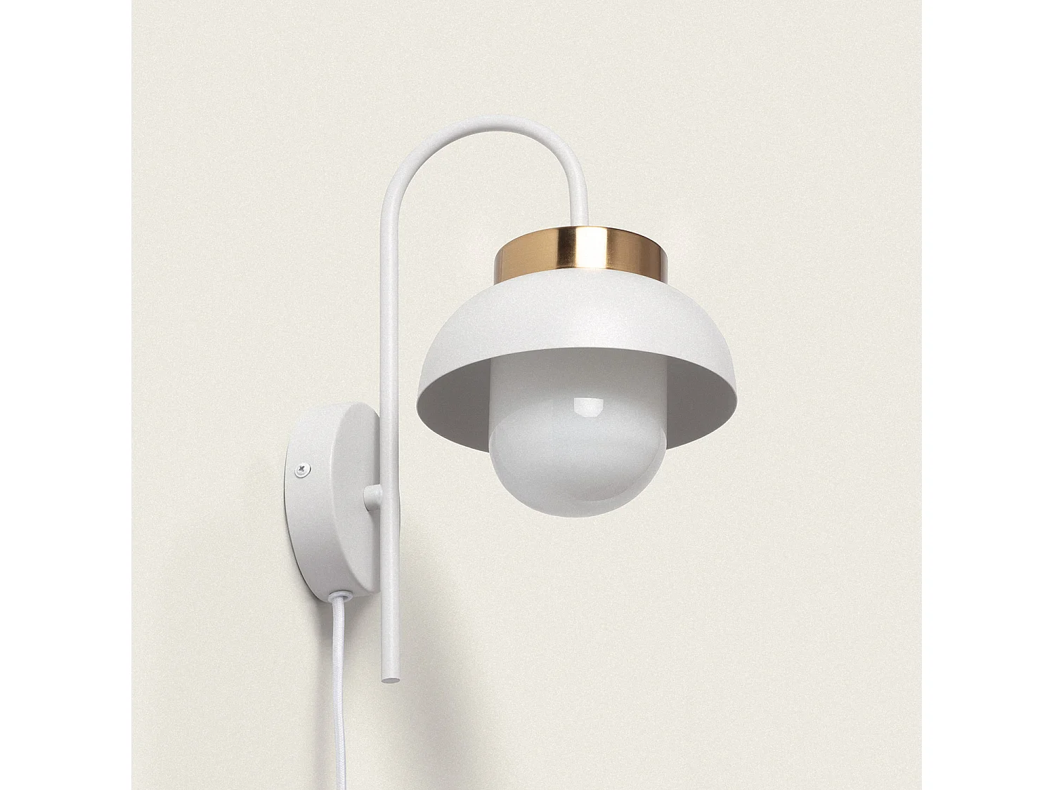 Lampe Murale Métal Geri Blanc