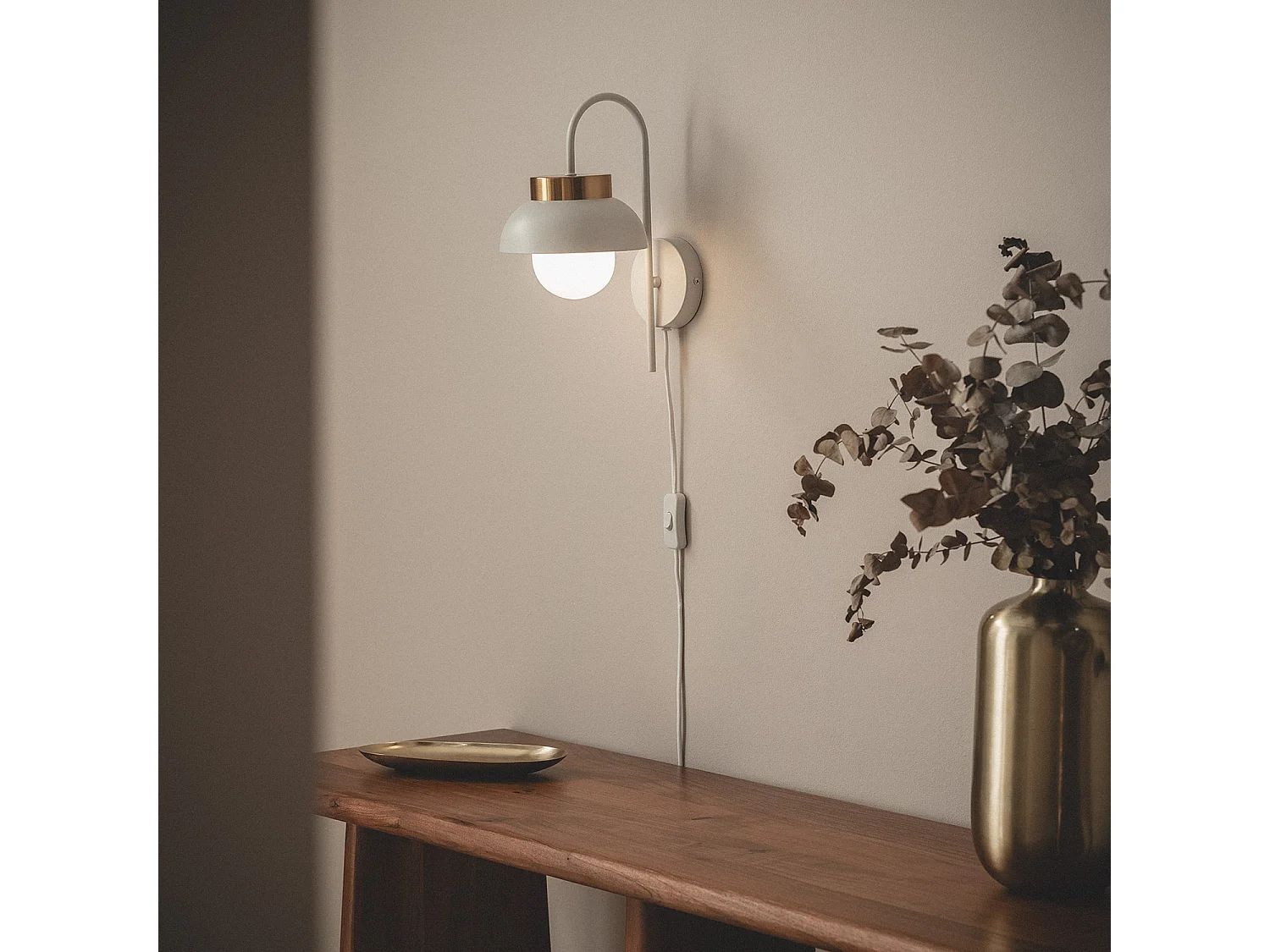 Lampe Murale Métal Geri Blanc