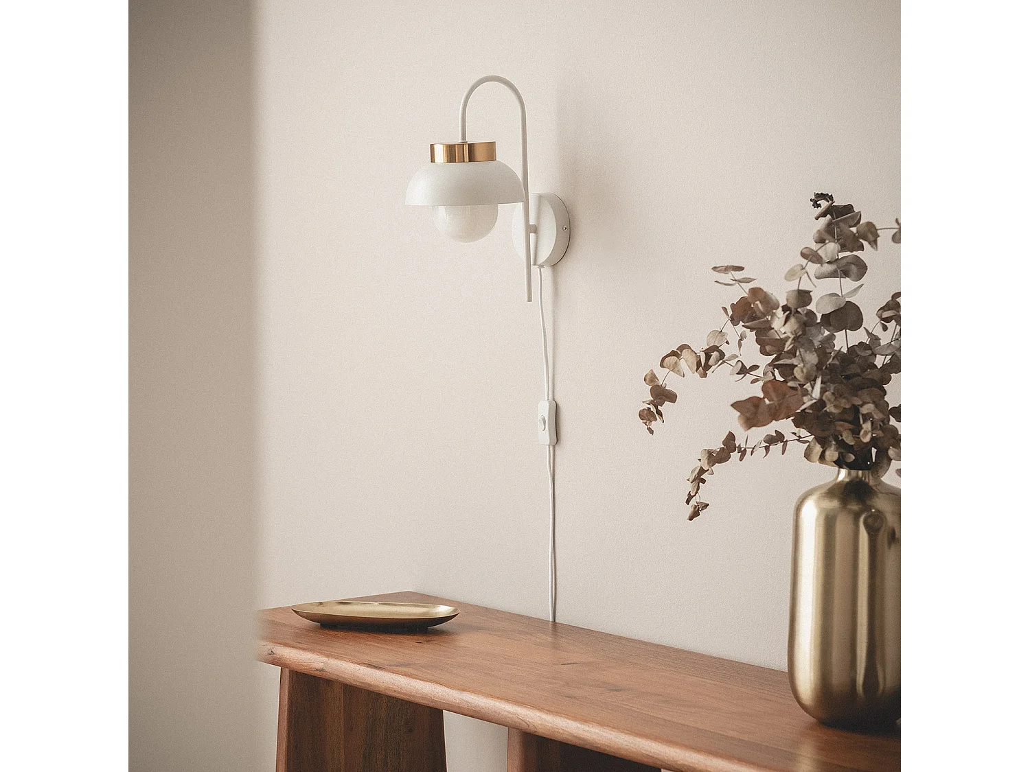 Lampe Murale Métal Geri Blanc